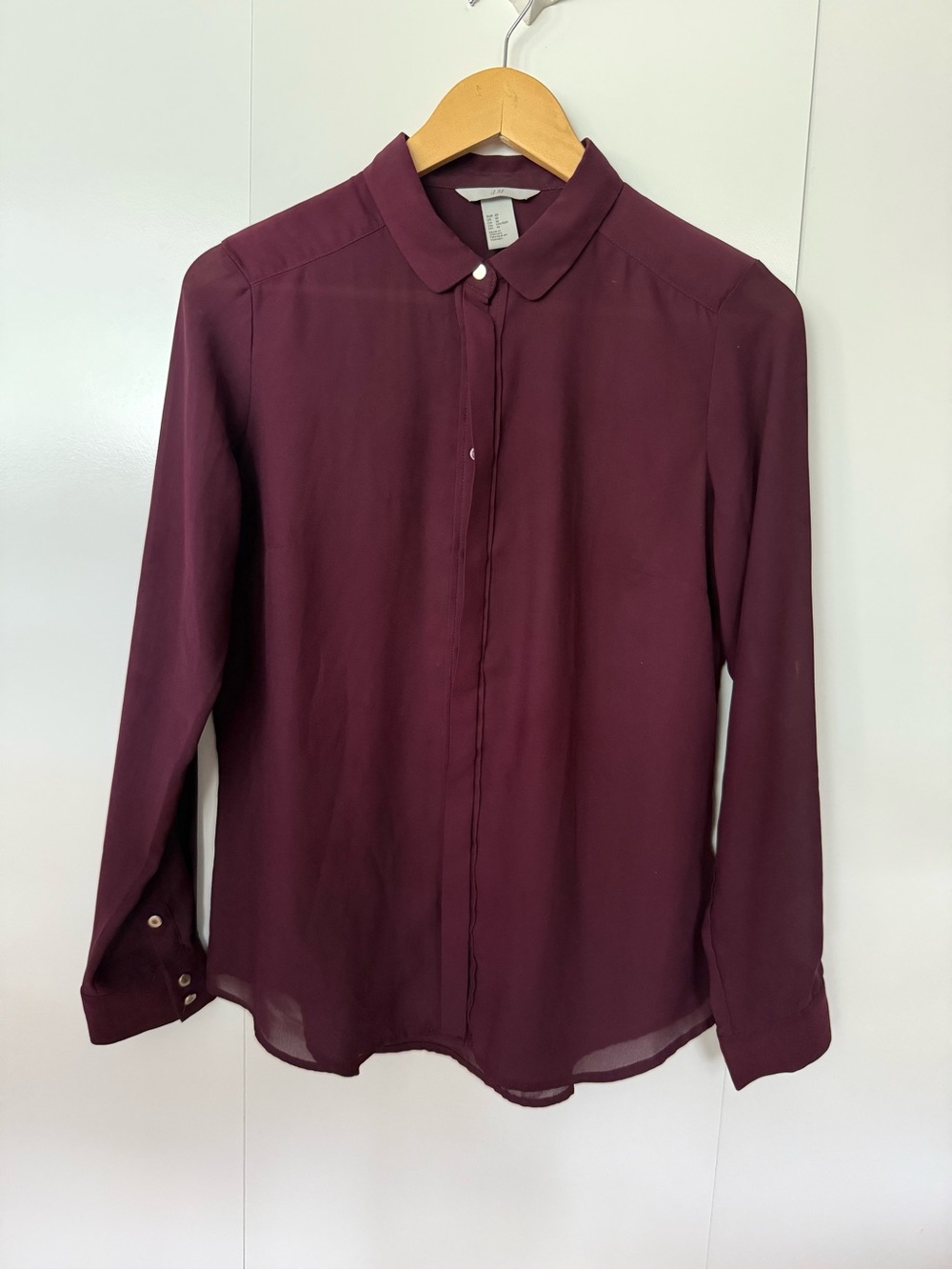 2 for $25 | H&M Women's Burgundy Button-Down Blouse